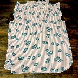 Loft light pink pinstripe tank, Size S